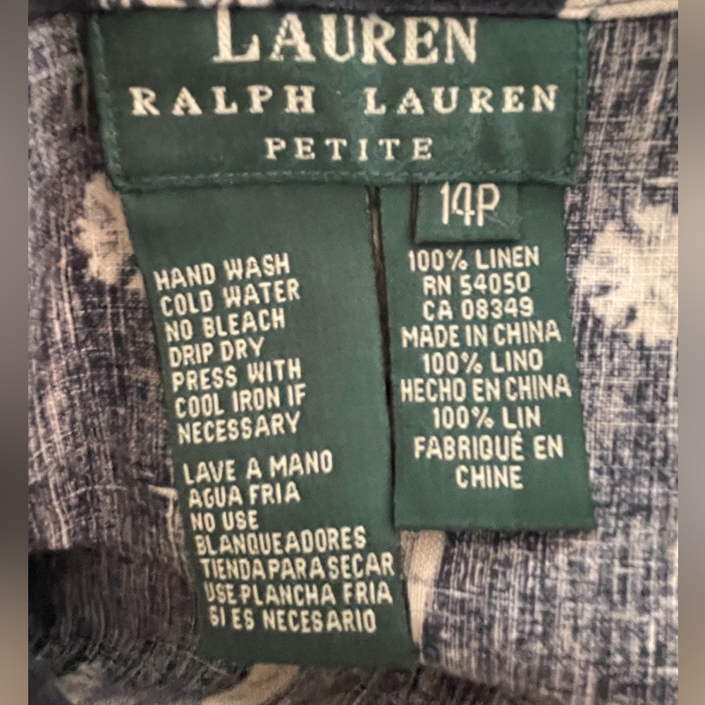 Rustic Print Linen Wrap Midi Skirt By Ralph Lauren - image 8